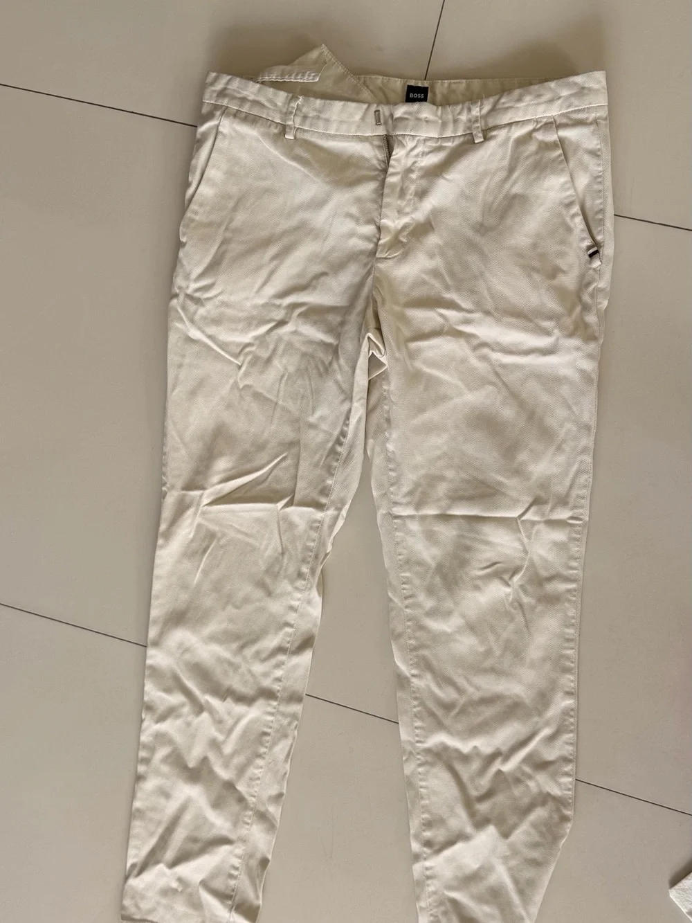 Boss Men’s Chinos in Off-White/Cream - Picture 2 of 6
